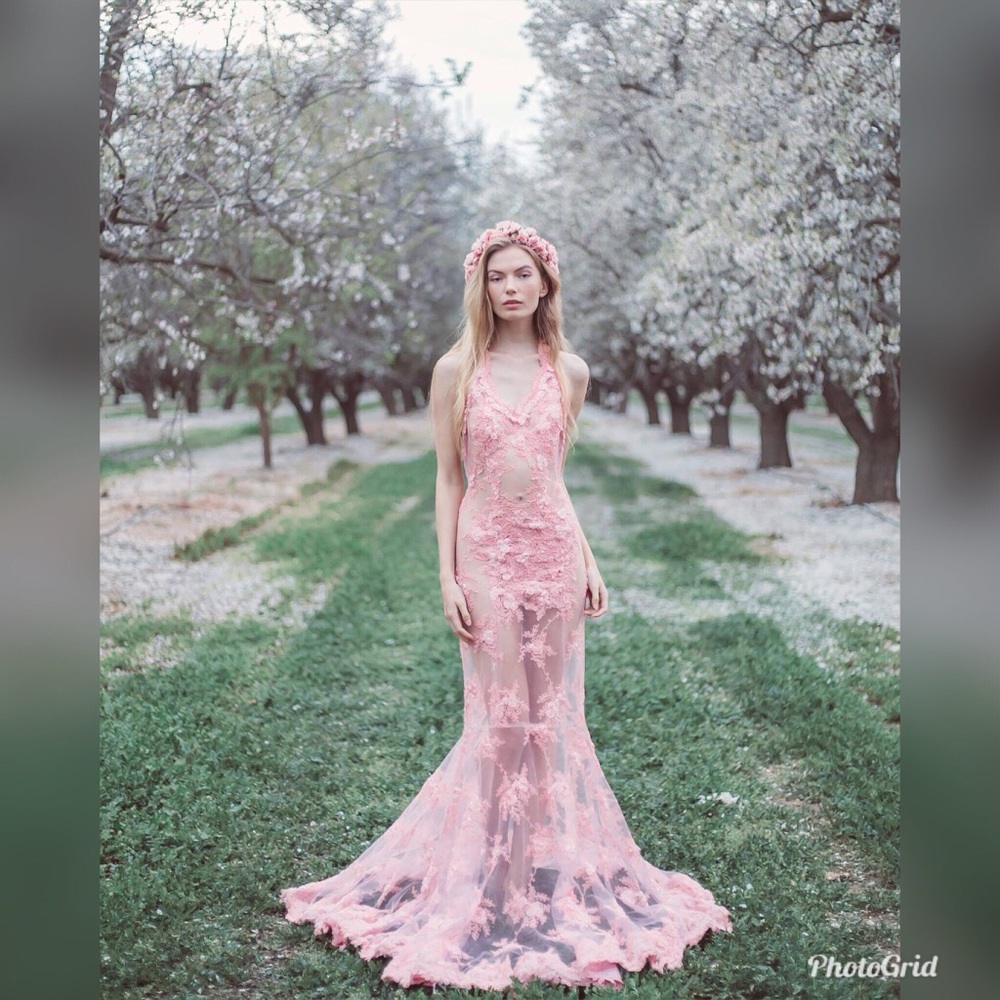 Pink Lace Gown